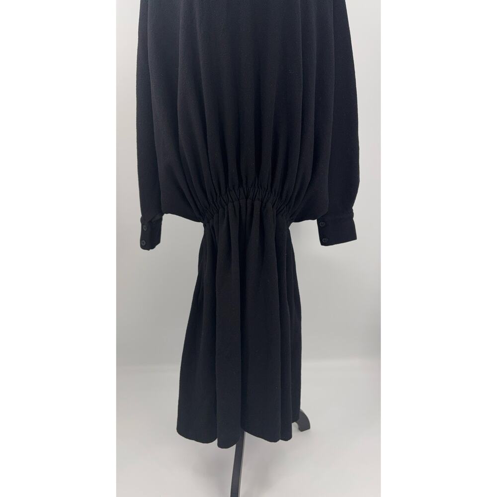 B16 Mossi Wool Batwing Blouson Midi Dress 8 Oversized Neutral Street Punk - Picture 7 of 12